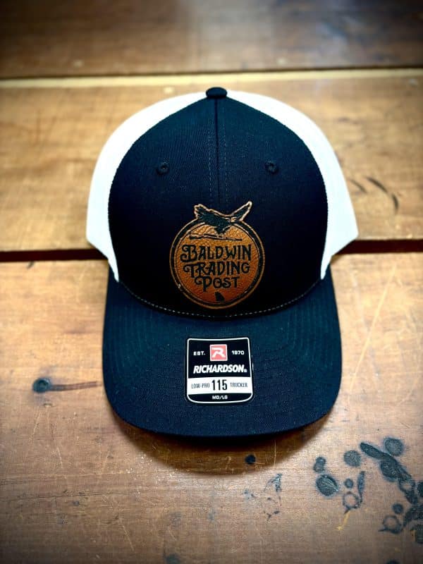 Richardson low pro 115 trucker hat BLACK & WHITE