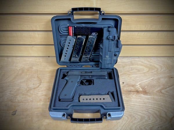 NICE PRE-OWNED SIG P220 45ACP HAS BOX, HOLSTER & 5 MAGS