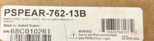 SIG SPEAR MCX 308 PISTOL WITH FOLDING BRACE 13" - Image 10