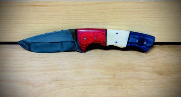 LOCAL HAND CRAFTED BTP KNIFE WITH CUSTOM LEATHER SHEATH - Image 2