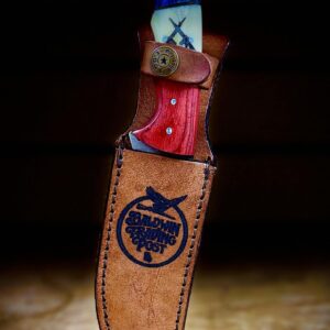LOCAL HAND CRAFTED BTP KNIFE WITH CUSTOM LEATHER SHEATH