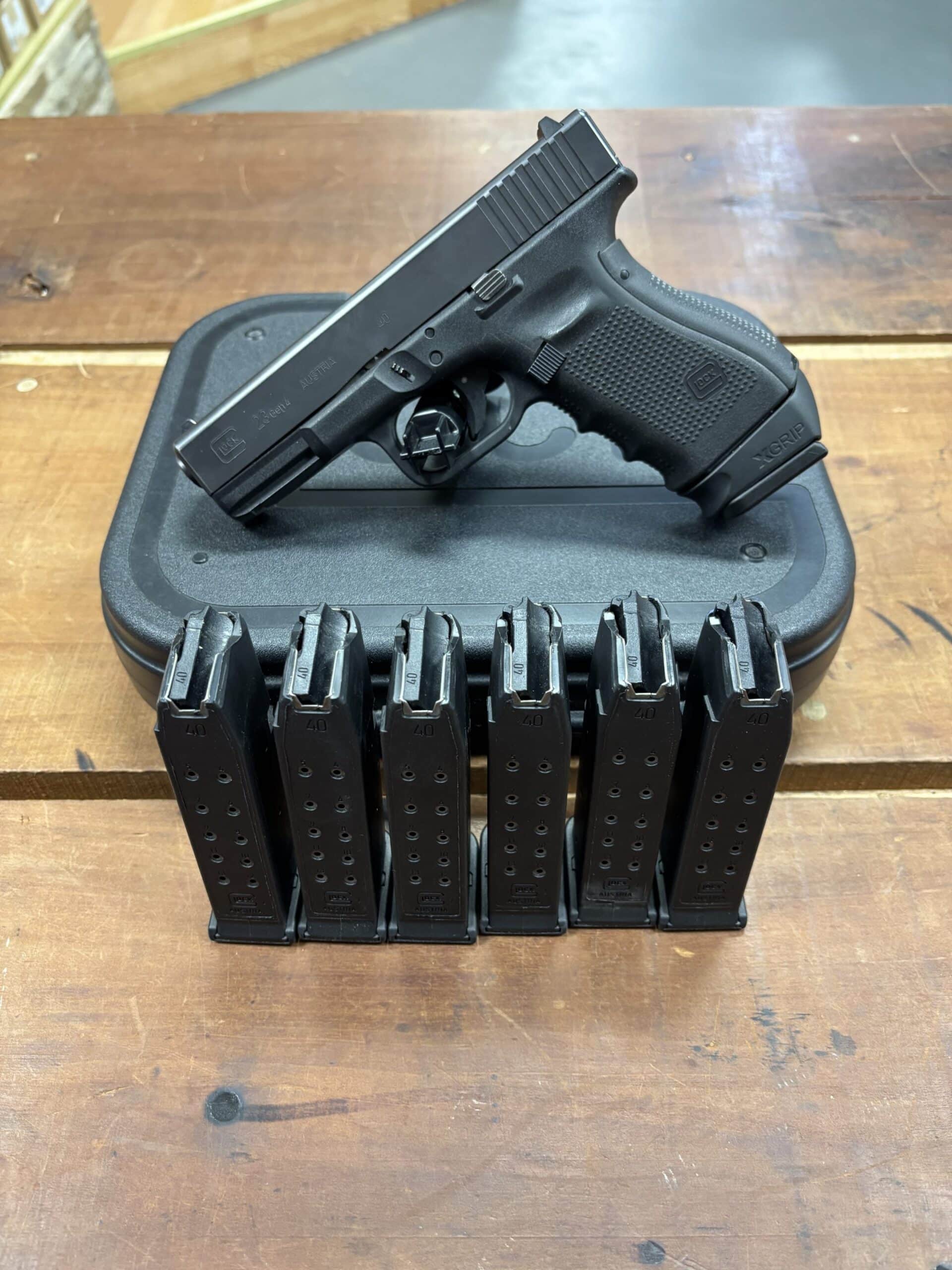USED GLOCK 23 GEN WITH BOX & SEVEN MAGS