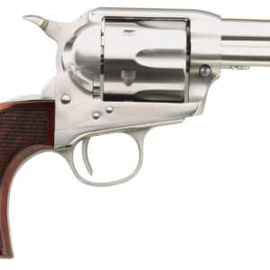 Taylors & Company 550818DE Runnin Iron  45 Colt (LC) Caliber with 3.50" Barrel, 6rd Capacity Cylinder, Overall Stainless Steel Finish,  Checkered Walnut Grip & Overall Taylor Polish
