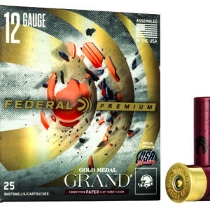Federal GMT11875 Premium Gold Medal Paper 12Gauge 2.75" 1 1/8oz 7.5Shot 25 Per Box/10 Case