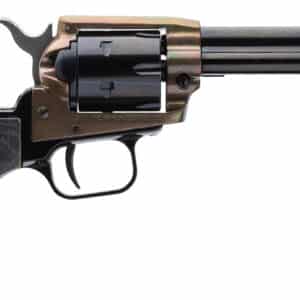 Heritage Mfg RR22CH4 Rough Rider 22 LR 6 Shot, 4.75" Black Oxide Steel Barrel, Simulated Case Hardened Zinc Alloy Frame, Black Oxide Cylinder, Camo Laminate Grip, Manual Safety, Exposed Hammer