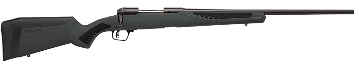 Savage Arms 57173 110 Hunter Full Size 6.5 Creedmoor 4+1 24" Matte Black Button-Rifled Barrel, Matte Black Drilled & Tapped Carbon Steel Receiver, Adj AccuStock Matte Gray Synthetic Stock, Right Hand