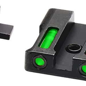 HiViz XDN321 LiteWave H3 Sight Set for Springfield XD Green Tritium White Outline Front Sight-Green Fiber Optic Rear Sight