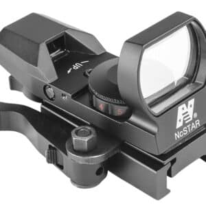 NcStar D4RGBQ Red & Green Reflex Sight with 4 Reticles  Black Anodized 1 x 0.95" x 1.34" Red/Green Multi Reticle