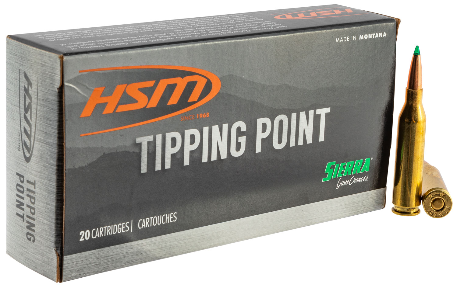 HSM 7MMMAG26N Tipping Point 7mm Rem Mag 165 gr Sierra GameChanger 20 Per Box/ 20 Case