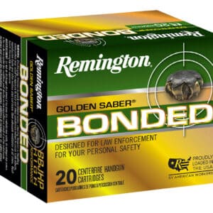 Remington Ammunition 29365 Golden Saber Bonded 40S&W 180gr Bonded Brass Jacketed Hollow Point 20 Per Box/25 Case
