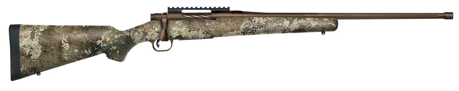 Mossberg 28074 Patriot Predator 22-250 Rem Caliber with 5+1 Capacity, 22" Threaded/Fluted Barrel, Patriot Brown Cerakote Metal Finish & TrueTimber Strata Synthetic Stock Right Hand (Full Size)