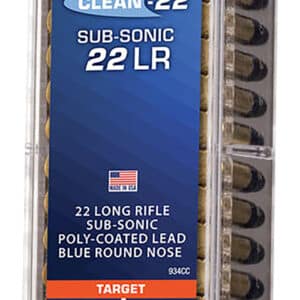 CCI 934CC Clean-22 Subsonic 22LR 40gr Lead Round Nose 100 Per Box/50 Case