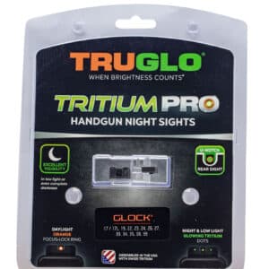 TruGlo TG231G2C Tritium Pro Black | Green Tritium Orange Outline Front Sight Green Tritium Rear Sight
