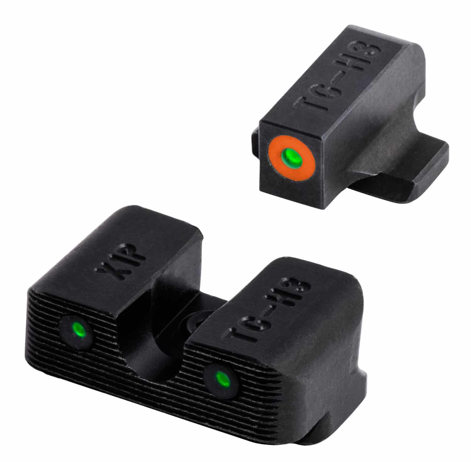 TruGlo TG231X1C Tritium Pro Black | Green Tritium Orange Outline Front Sight Green Tritium Rear Sight