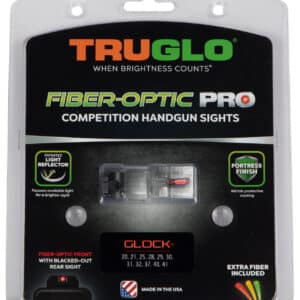 TruGlo TG132G2 Fiber-Optic Pro Red/Fiber Optic Front Sight-Black/Blank Rear Sight Glock 20/21