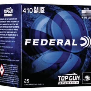 Federal TGS412149 Top Gun 410Gauge 2.50" 1/2oz 9Shot 25 Per Box/10 Case