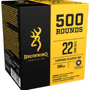 Browning Ammo B194122000 BPR Performance Rimfire  22 LR 36 gr Plated Hollow Point 500 Per Box/ 4 Cs