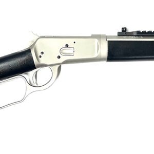 Taylors & Company 220097 1892 Alaskan Take-Down 44 Rem Mag Caliber with 5+1 Capacity, 16.50" Barrel, Matte Chrome Metal Finish & SoftTouch Black Synthetic Stock Right Hand (Full Size)