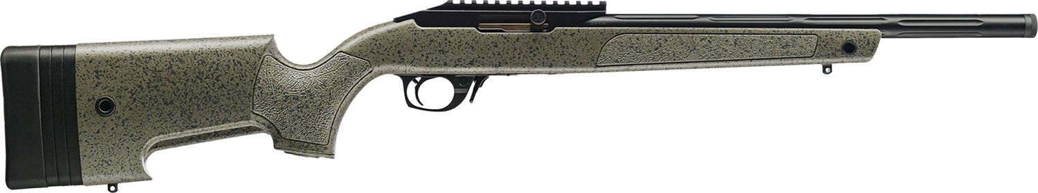 Bergara Rifles BXR001 BXR  22 LR 10+1 16.50" Matte Blued Fluted Chromoly Steel Barrel, Matte Blued Aluminum Receiver, Black Speckled Green Synthetic Stock, Right Hand
