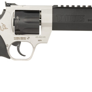 Taurus 2357065RH Raging Hunter 357 Mag 7rd 6.75" Matte Black Oxide Cylinder & Barrel Matte Stainless Steel Frame Black Rubber with Integrated Red Cushion Insert Grip