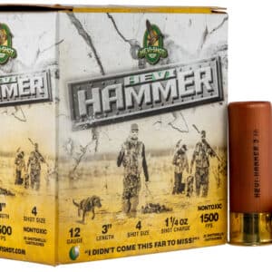 HEVI-Shot HS28004 HEVI-Hammer  12Gauge 3" 1 1/4oz 4Shot 25 Per Box/10 Case