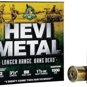 HEVI-Metal HS38588 HEVI-Metal Longer Range 12Gauge 3.50" 1 1/2oz BBShot 25 Per Box/10 Case