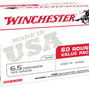 Winchester Ammo USA65CMVP USA Ready 6.5Creedmoor 125gr Open Tip 60 Per Box/4 Case *Value Pack