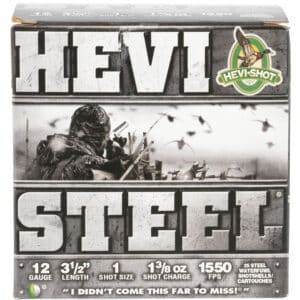HEVI-Shot HS65001 HEVI-Steel 12Gauge 3.50" 1 3/8oz 1Shot 25 Per Box/10 Case
