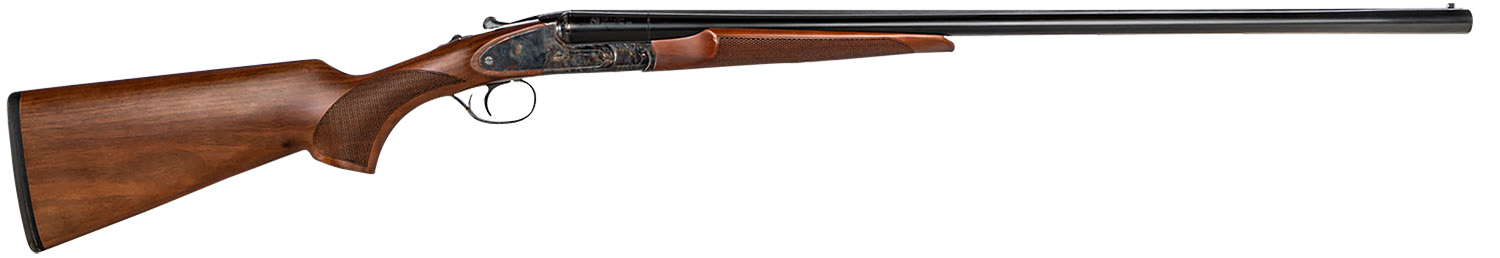 CZ-USA 06407 Sharp-Tail 410 Gauge 3" 2rd 28" Black Hard Chrome Side-by-Side Barrel, Color Case Hardened Metal Finish, Turkish Walnut Stock Includes IC & M Chokes