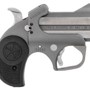 Bond Arms BARN Roughneck  38 Special/357 Mag 2 Shot 2.50" Rough Matte Stainless Steel Barrel & Frame, Black Rubber Grips
