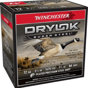 Winchester Ammo SSH12LHBB Drylok Super Steel High Velocity 12Gauge 3.50" 1 1/2oz BBShot 25 Per Box/10 Case