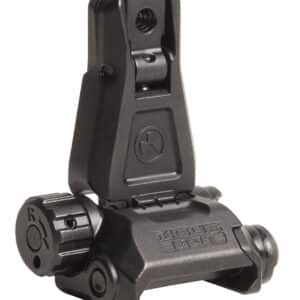 Magpul MAG276-BLK MBUS Pro Sight Rear QPQ Melonited Steel Construction for AR Platform
