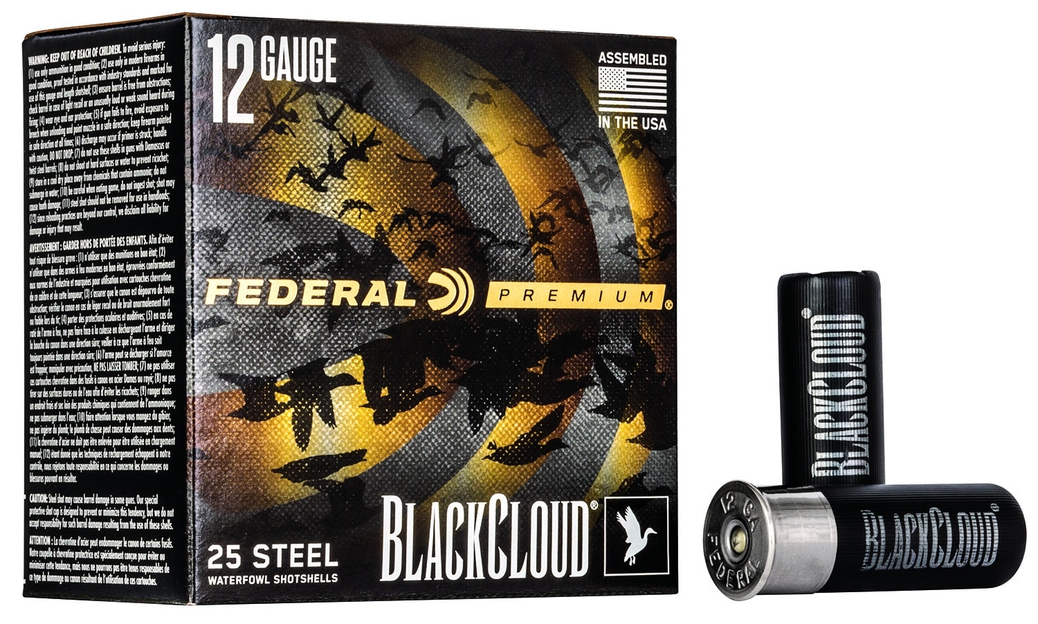 Federal PWBX1473 Black Cloud FS 12Gauge 2.75" 1 1/8oz 3Shot 25 Per Box/10 Case