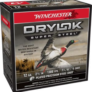 Winchester Ammo XSM124 Drylok Super Steel Magnum 12Gauge 2.75" 1 1/4oz 4Shot 25 Per Box/10 Case