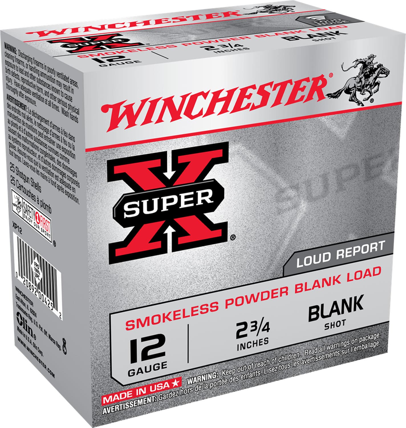 Winchester Ammo XP12 Super X Blank 12Gauge 2.75" 25 Per Box/10 Case