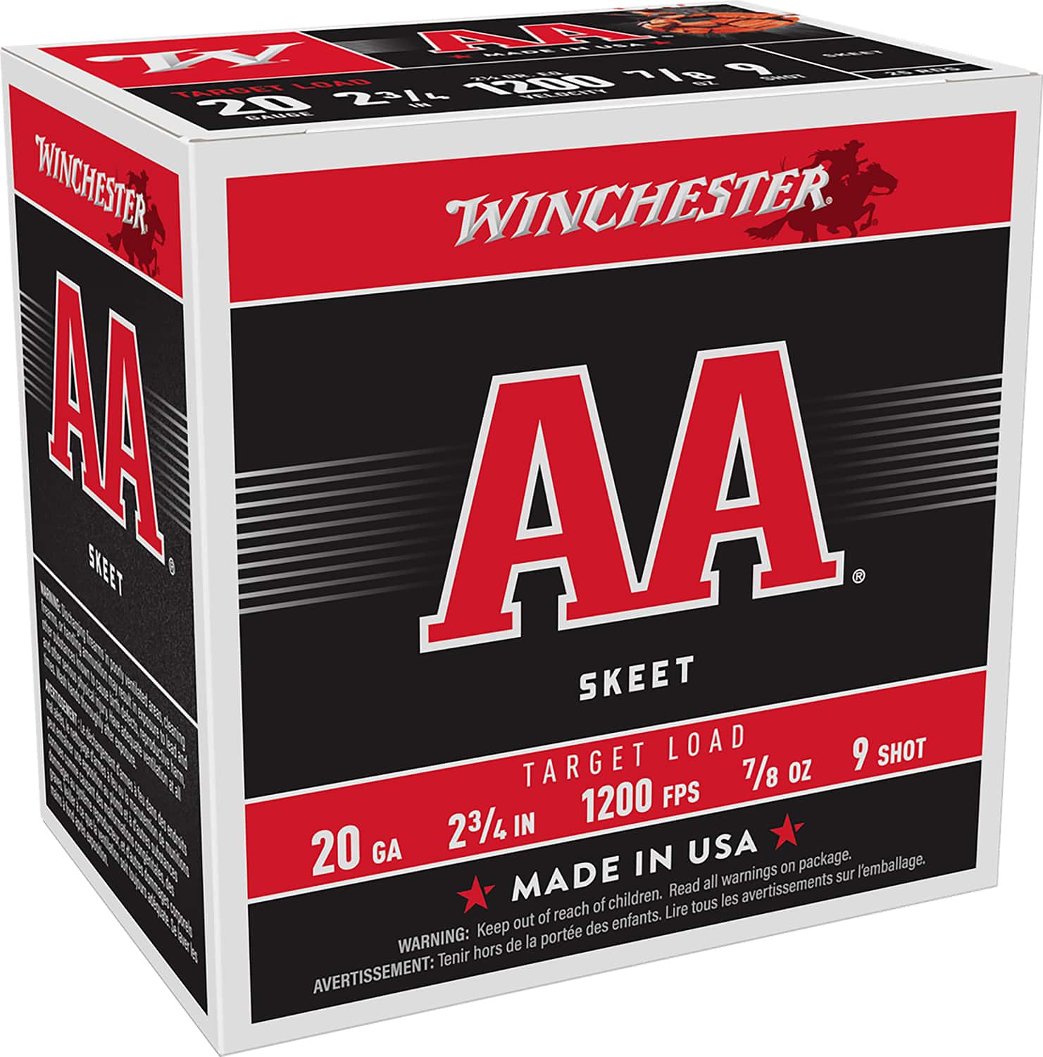 Winchester Ammo AA209 AA 20Gauge 2.75" 7/8oz 9Shot 25 Per Box/10 Case