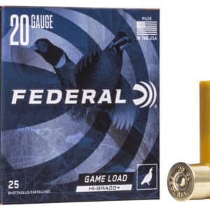 Federal H2044 Game-Shok High Brass 20Gauge 2.75" 1oz 4Shot 25 Per Box/10 Case