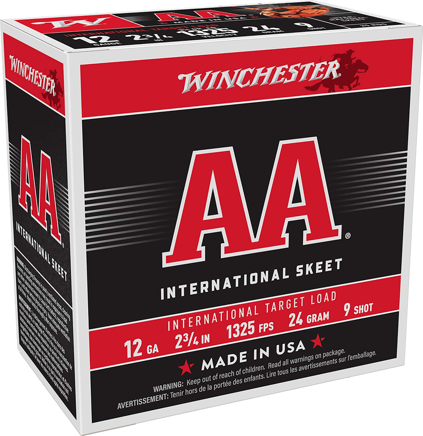 Winchester Ammo AANL129 AA International Target 12Gauge 2.75" 24gram 9Shot 25 Per Box/10 Case