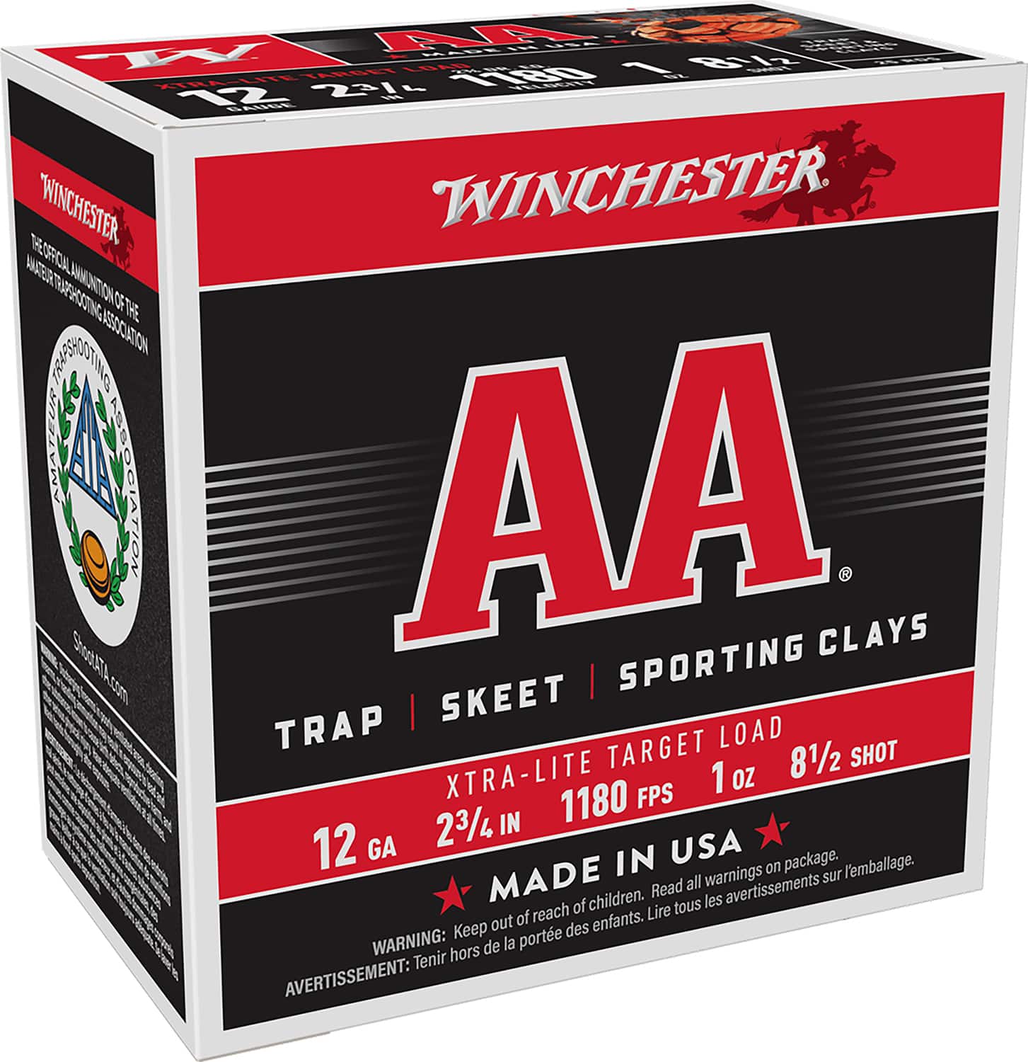 Winchester Ammo AAL1285 AA Xtra-Lite 12Gauge 2.75" 1oz 8.5Shot 25 Per Box/10 Case