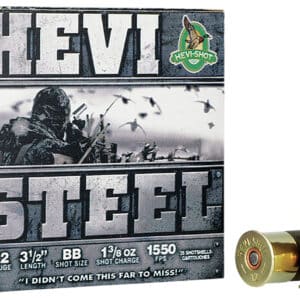 HEVI-Shot HS65088 HEVI-Steel 12Gauge 3.50" 1 3/8oz BBShot 25 Per Box/10 Case