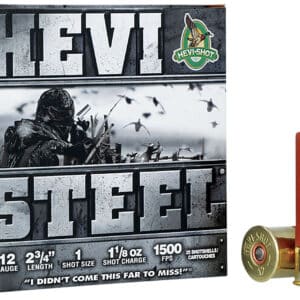 HEVI-Shot HS61221 HEVI-Steel 12Gauge 2.75" 1 1/8oz 1Shot 25 Per Box/10 Case