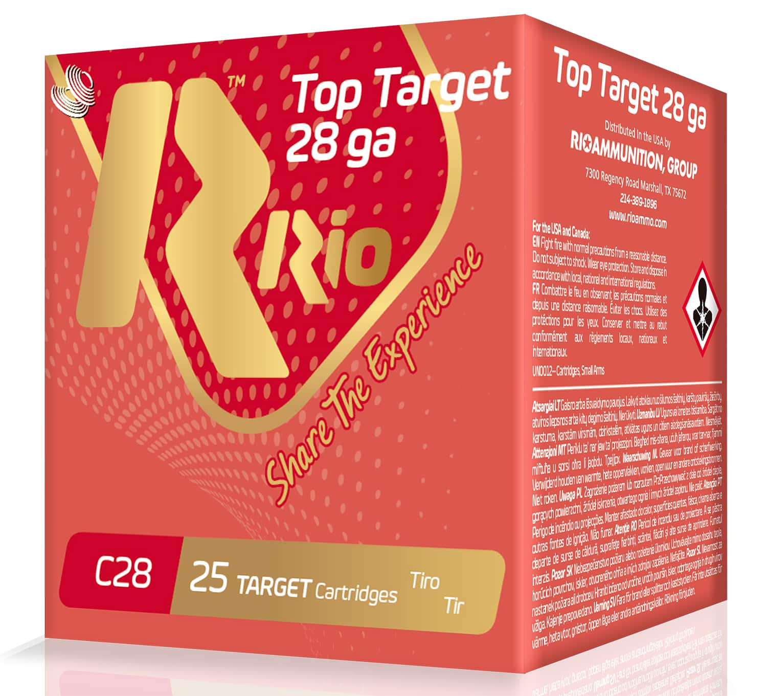 Rio Ammunition RC2875 Top Target 28 Gauge 2.75" 3/4 oz 7.5 Shot 25 Per Box/ 10 Case