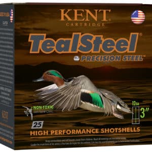 Kent Cartridge KTS123366 TealSteel Precision Steel 12Gauge 3" 1 1/4oz 6Shot 25 Per Box/10 Case
