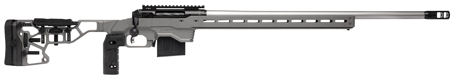 Savage Arms 57556 110 Elite Precision 308 Win 10+1 26" Matte Stainless, Matte Black Rec, Gray Cerakote Adjustable MDT ACC Aluminum Chassis Stock