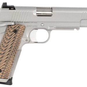 Dan Wesson 01807 Specialist 9mm Luger 10+1 5" Stainless Steel Barrel, Bead Blasted Serrated Stainless Steel Slide & Frame w/Beavertail & Picatinny Rail, Black/Brown G10 Grip, Ambidextrous