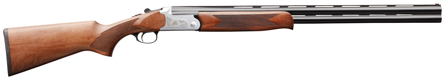 Charles Daly 930217 202 Full Size 20 Gauge Break Open 3" 2rd 26" Blued Vent Rib Barrel, Silver Engraved Steel Receiver, Fixed Walnut Wood Stock