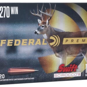 Federal P270SS1 Premium 270Win 130gr Swift Scirocco II 20 Per Box/10 Case