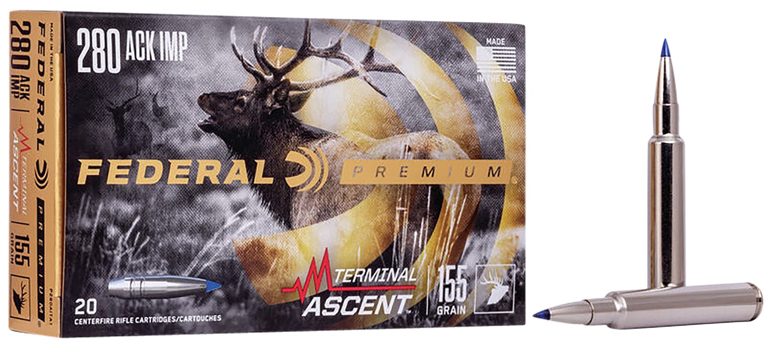 Federal P280A1TA1 Premium Terminal Ascent 280Ackley Improved 155gr 20 Per Box/10 Case