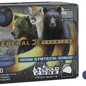 Federal P9SHC1 Premium 9mmLuger+P 147gr Solid Core Synthetic Flat Nose 20 Per Box/10 Case