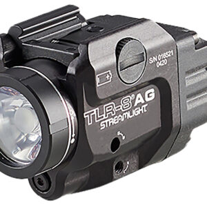 Streamlight 69434 TLR-8A Flex w/Laser Black Anodized Aluminum, 500 Lumens White LED, Green Laser 140 Meters Beam, Rail Clamp Mount